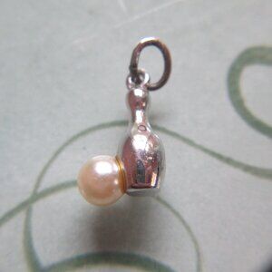 Sterling Silver Bowling Pin & Ball Charm Vintage